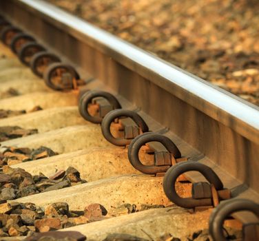 view of the railway track on a sunny day