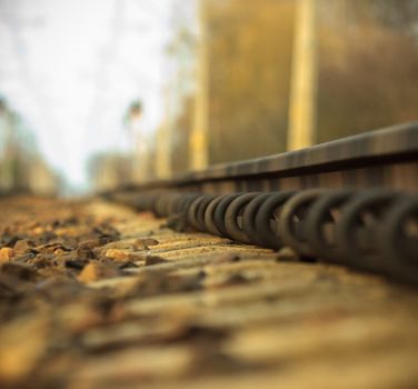view of the railway track on a sunny day