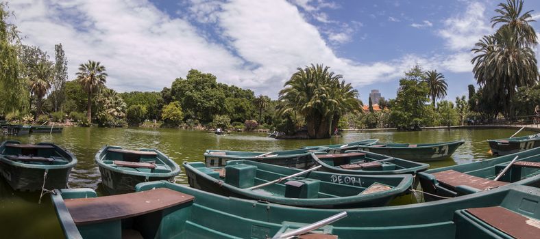 Views from the beautiful Citadel Park (Parc de la Ciutadella) located in Barcelona, Spain.