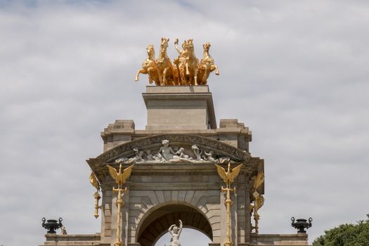 Views from the beautiful Citadel Park (Parc de la Ciutadella) located in Barcelona, Spain.