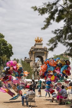 BARCELONA, SPAIN - 24th MAY, 2015: Views from the beautiful Citadel Park (Parc de la Ciutadella) located in Barcelona, Spain.