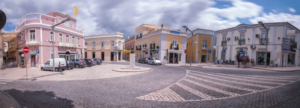 Outdoor view of the typical architecture of the city of Loule, Portugal.