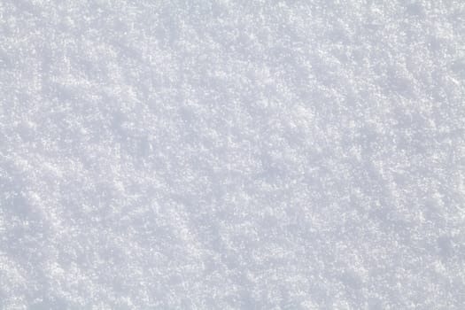 Surface of fresh snow in winter, macro shot
