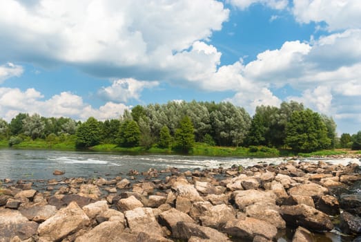 landscape with natural river, nature series