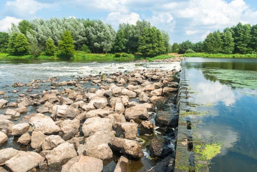 landscape with natural river, nature series