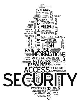 Word Cloud with Security related tags