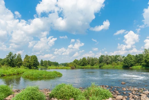 landscape with natural river, nature series