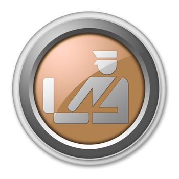 Icon, Button, Pictogram with Customs symbol