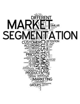 Word Cloud with Market Segmentation related tags