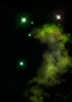 Far being shone nebula and star field against space. Elements of this image furnished by NASA.