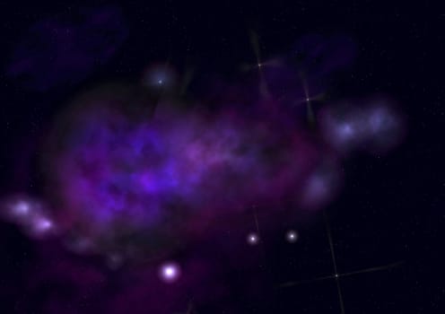 Star field in space a nebulae and a gas congestion. Elements of this image furnished by NASA.