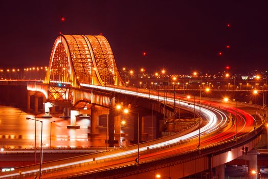 Banghwa bridge at night,Korea