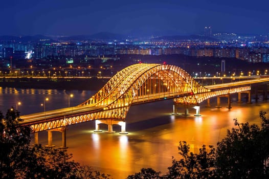 Banghwa bridge at night,Korea.