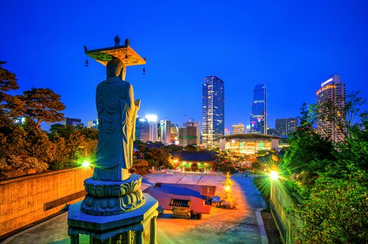 Bongeunsa Temple in Seoul, Korea.