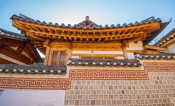 Bukchon Hanok Village,Traditional Korean style architecture in Seoul,Korea