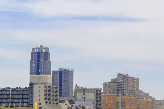 Skyline of Scheveningen, The Hague, Netherlands.    