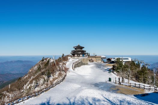 Deogyusan mountains in winter,South Korea.