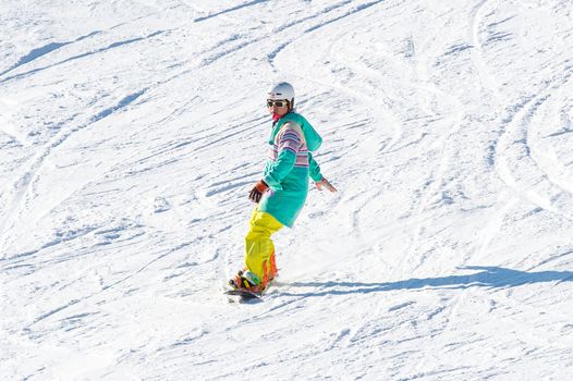 DEOGYUSAN,KOREA - JANUARY 1: Skier skiing on Deogyusan Ski Resort in winter,South Korea on January 1, 2016.