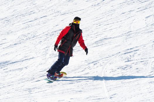 DEOGYUSAN,KOREA - JANUARY 1: Skier skiing on Deogyusan Ski Resort in winter,South Korea on January 1, 2016.