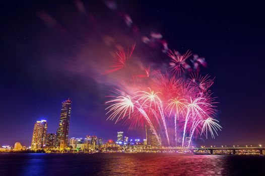 Seoul International Fireworks Festival in Korea.