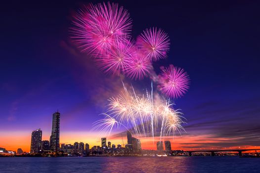 Seoul International Fireworks Festival in Korea.