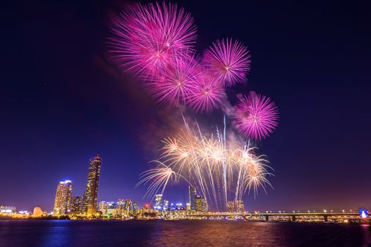 Seoul International Fireworks Festival in Korea.