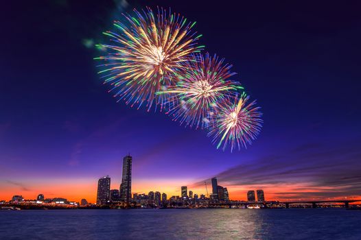 Seoul International Fireworks Festival in Korea.