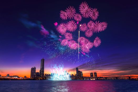 Seoul International Fireworks Festival in Korea.