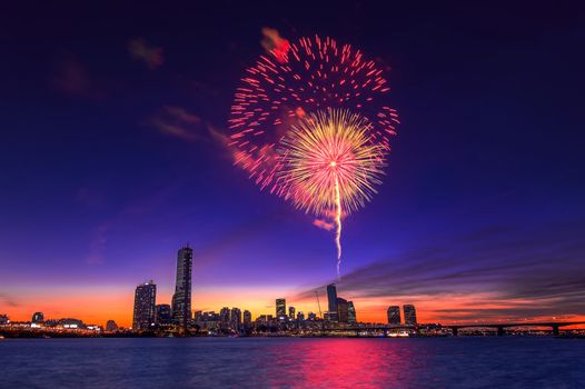 Seoul International Fireworks Festival in Korea.