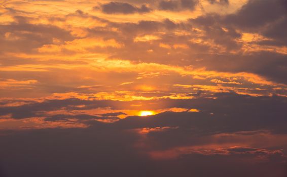 Sunset / sunrise with clouds