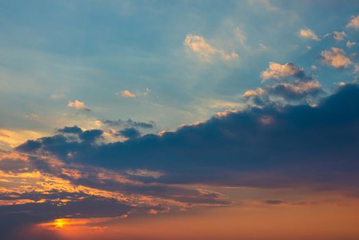 Sunset / sunrise with clouds