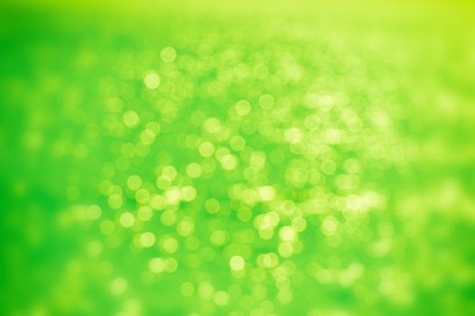 Abstract green bokeh background.