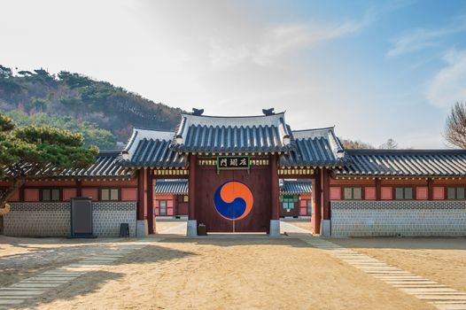 Hwaseong fortress in Suwon,Famous in Korea.