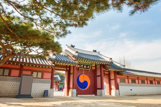 Hwaseong fortress in Suwon,Famous in Korea.