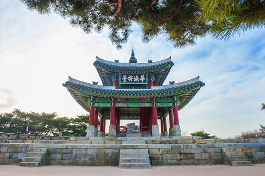 Hwaseong fortress in Suwon,Famous in Korea.