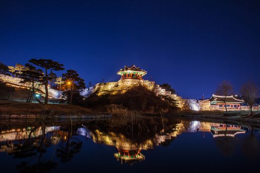 Hwaseong fortress in Suwon,Korea