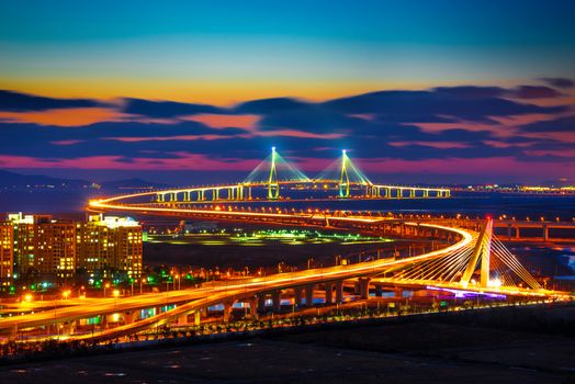 incheon bridge in korea