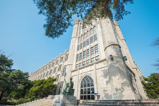 SEOUL, SOUTH KOREA - MARCH 19: Kyung Hee University in Seoul,Famous University of Korea. Photo taken March 19,2015 in Seoul, South Korea.