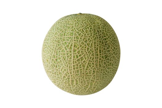 cantaloupe melon isolated on white background.