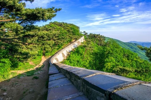 Namhansanseong Fortress in South Korea, UNESCO World Heritage site.