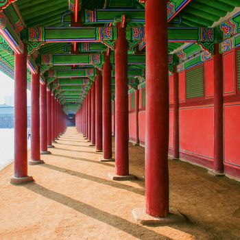 Geyongbokgung Palace in Seoul, South Korea.