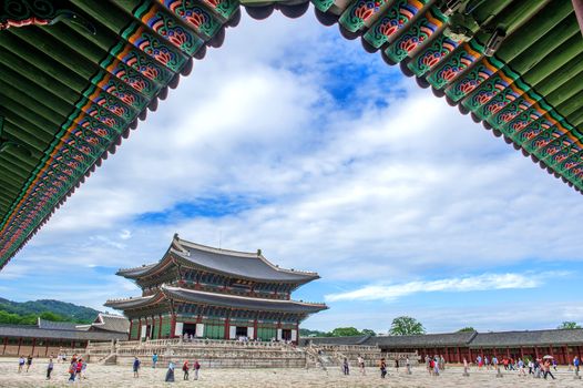 SEOUL, SOUTH KOREA - JULY 17:Gyeongbokgung Palace the best of attractions in korea. Photo taken on July 17, 2015 in Seoul, South Korea.