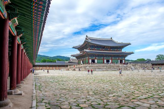 SEOUL, SOUTH KOREA - JULY 17:Gyeongbokgung Palace the best of attractions in korea. Photo taken on July 17, 2015 in Seoul, South Korea.