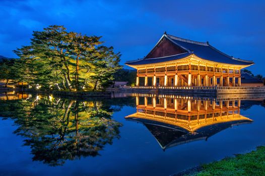 Gyeongbokgung Palace at night in seoul,Korea.