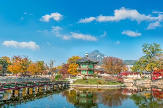Autumn in Gyeongbukgung Palace,Korea.