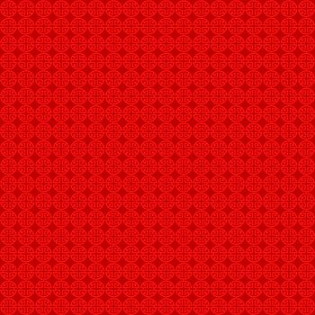 Seamless red Chinese square background with symbols