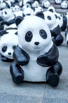 panda sculptures.