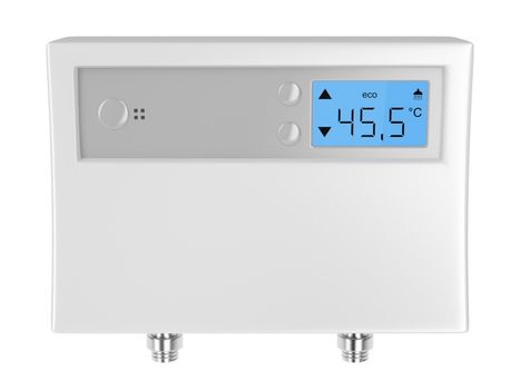 Automatic water heater isolated on white background