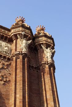 Details of the Arc de Triomf in Barcelona, Spain 