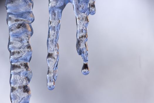Extreme close up icicle